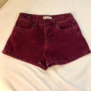 High- waisted Corduroy Shorts